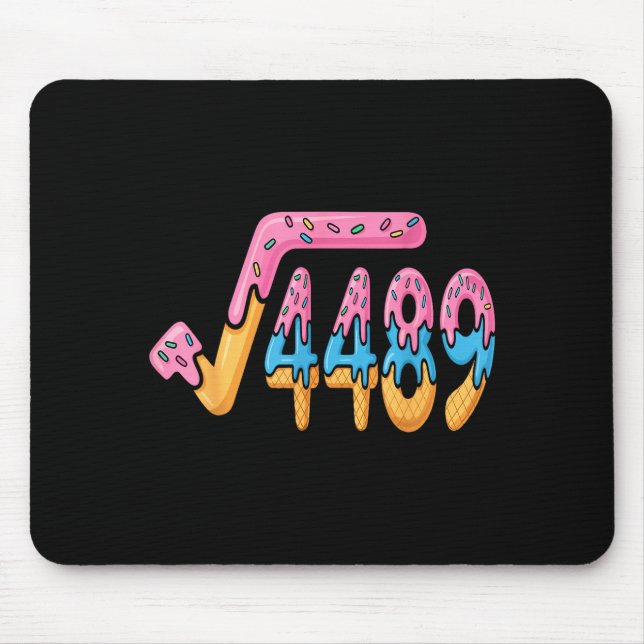 Funny Square Root 4489 Funny 67 Math Ice Cream Mem Mousepad (Vorne)