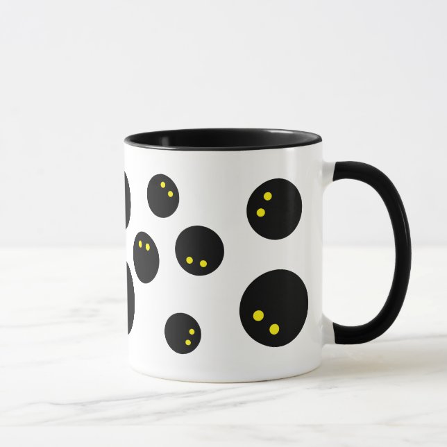 Funny Squash Ball drucken Kaffeegenuss Tasse Gesch (Rechts)