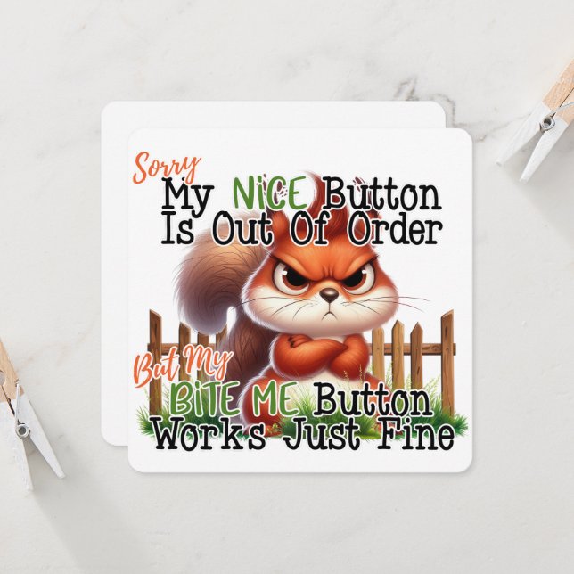 Funny Squirrel Einladung (Vorderseite/Rückseite Beispiel)