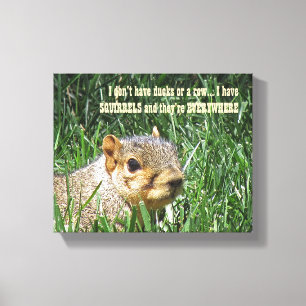 Funny Squirrel Foto Leinwanddruck