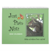 Funny Squirrel Gerade Schlicht Nutz Calendar