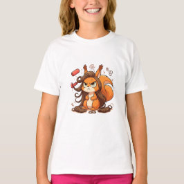 Funny Squirrel Illustration - Glamour Bad Hair D T-Shirt