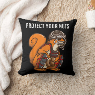 Funny Squirrel Lover Baseball Catcher Geschenk Boy Kissen