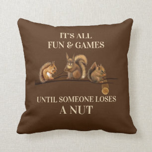 Funny Squirrel Pillow All Fun & Games Bis Kissen
