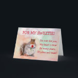 Funny Squirrel Poetry Birthday Karte<br><div class="desc">Zeigen Sie Ihrem Liebsten,  wie sehr Sie ihn/sie mit dieser albernen Eichhörnchen-Poesie-Karte Liebe haben. Erstellen Sie Ihren eigenen Reim und lasse die Romantik beginnen. Danke,  dass du gesucht hast! Foto ©Christine Greenspan</div>