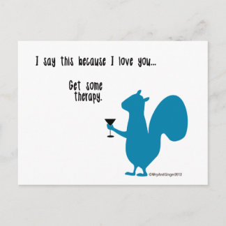 Funny Squirrel Postcard Postkarte