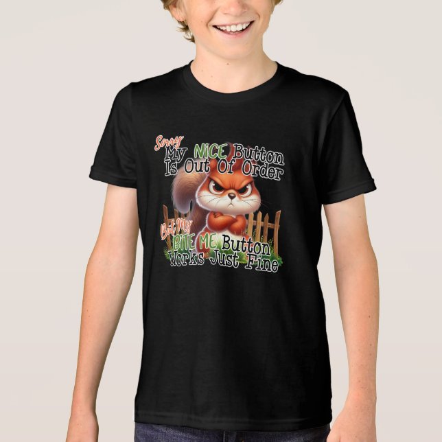 Funny Squirrel Tri-Blend Shirt (Vorderseite)