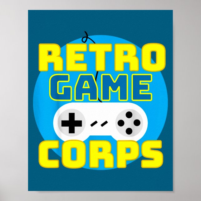 Funny Srt Game Lover Quote Retro Game Corps Basic  Poster (Vorne)