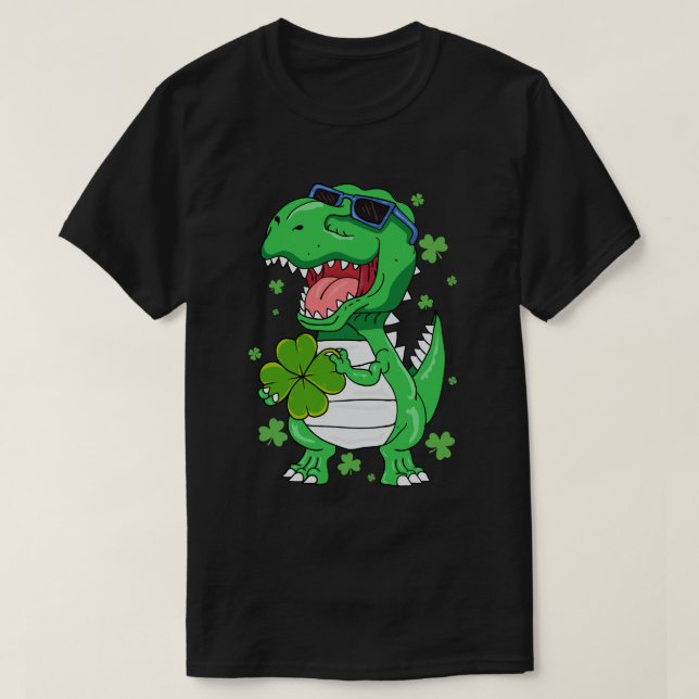 Funny St PaT-Rex Day Dinosaur St Patricks Day Boys T-Shirt (Design vorne)