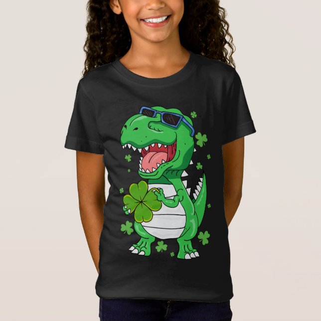 Funny St PaT-Rex Day Dinosaur St Patricks Day Boys T-Shirt (Vorderseite)