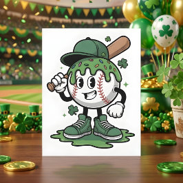 Funny St Patrick Days Baseball Design Feiertagskarte