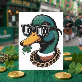 Funny St Patrick Days Luck Duck Feiertagskarte