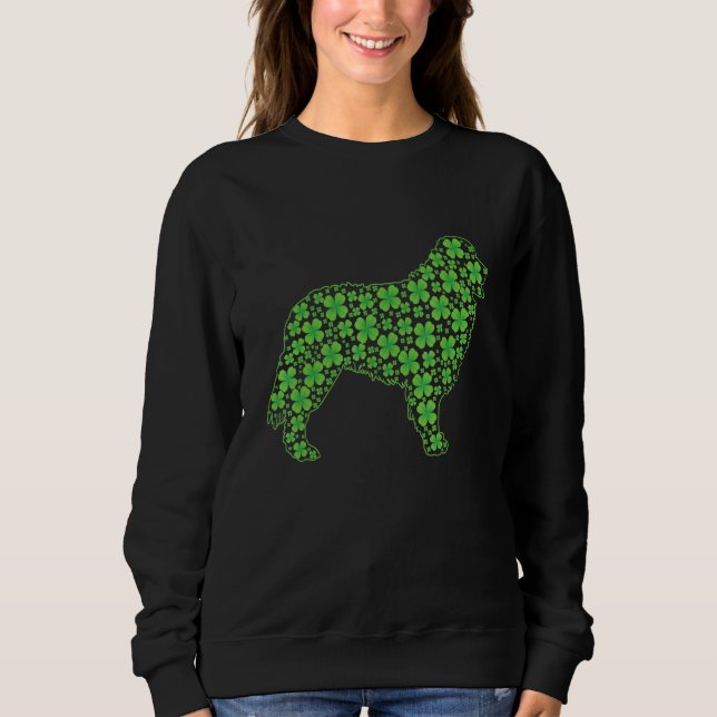 Funny St Patrick S Day Bernese Mountain Dog Shamro Sweatshirt (Vorderseite)