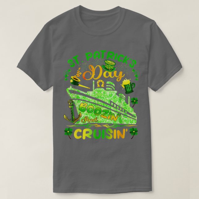 Funny St Patricks Day 2023 Kreuzfahrt Booten T-Shirt (Design vorne)