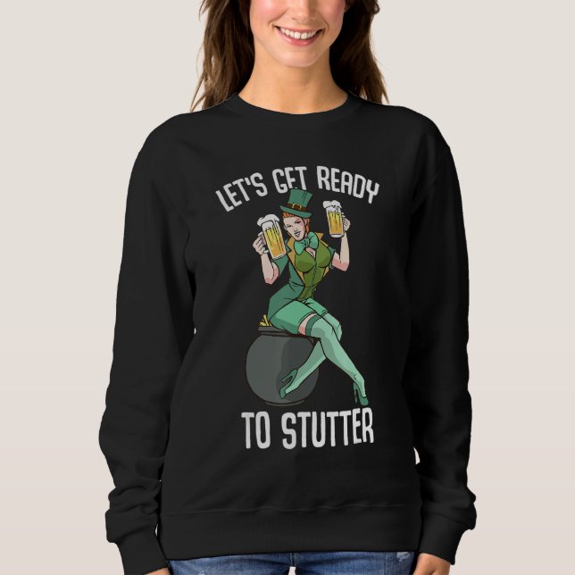 Funny St Patrick's Day Accessoires Lasse Lesen Sweatshirt (Vorderseite)