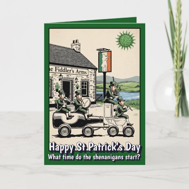 Funny St Patrick's Day Card Karte (Vorderseite)