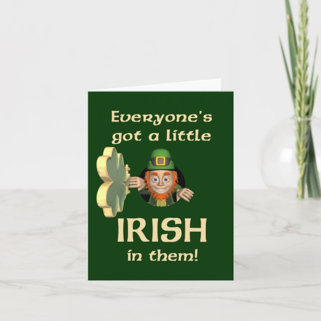 Funny St. Patrick's Day Card Karte (Vorderseite)
