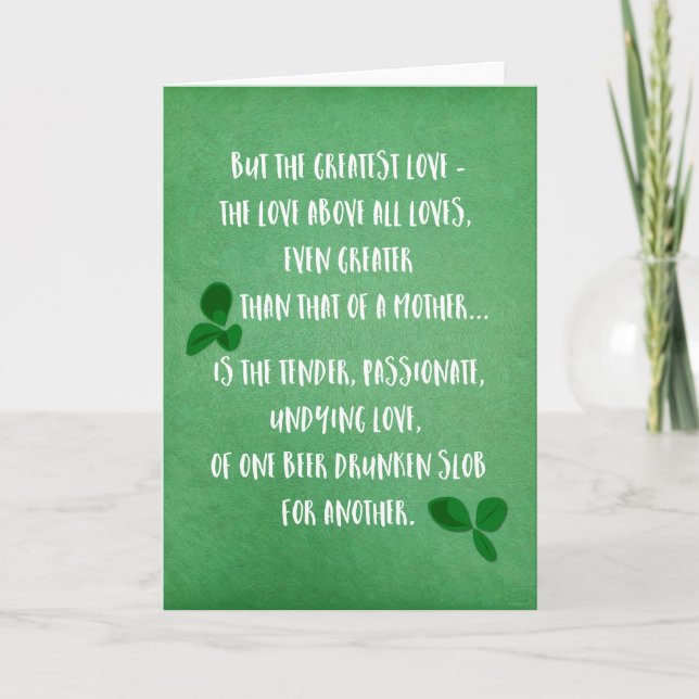 Funny St. Patricks Day Cards trinken Buddies Karte (Vorderseite)