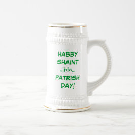Funny St Patricks Day Dringend Slurring Betrunken Bierglas