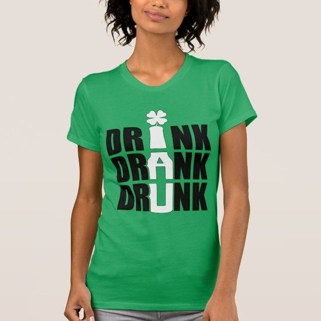 Funny St. Patrick's Day Drinking Party Beer Spaß T-Shirt (Vorderseite)