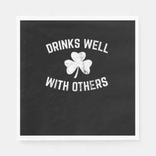 Funny St Patricks Day Drinking Shirt Drinks gut W Serviette