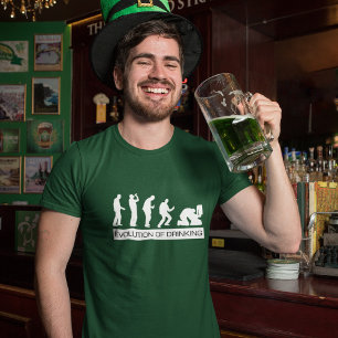 Funny St Patrick's Day Evolution of Drinking Shirt