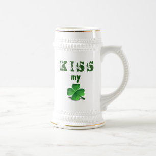 Funny St Patricks Day Green Kleeblatt Beer Stein Bierglas