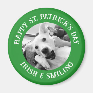Funny St. Patrick's Day Irish and Smiling Dog Magnet