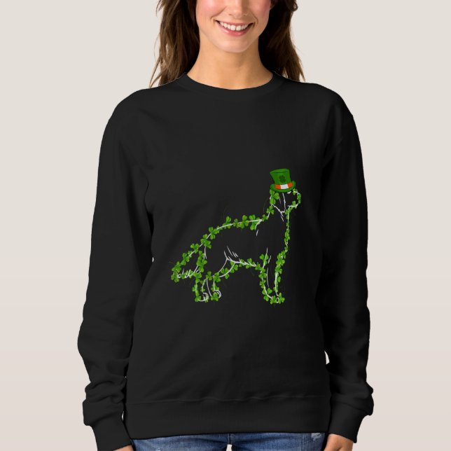 Funny St Patrick's Day Irish Golden Retriever mit Sweatshirt (Vorderseite)