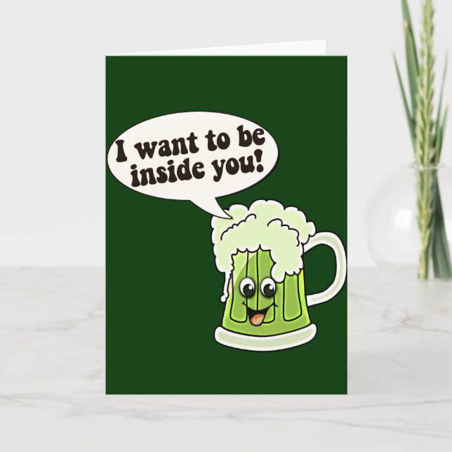 Funny St Patricks Day Irish Karte (Vorderseite)