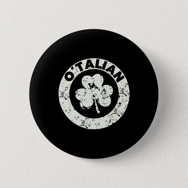 Funny St. Patricks Day Italian Irish Relationshi Button (Vorderseite)