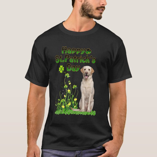 Funny St Patricks Day Labrador Retriever Dog Niedl T-Shirt (Vorderseite)