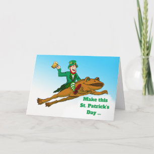 Funny St. Patrick's Day Lager als Life Leprechaun Karte