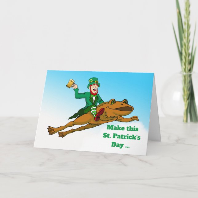 Funny St. Patrick's Day Lager als Life Leprechaun Karte (Vorderseite)