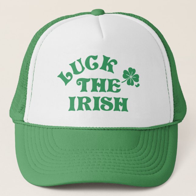Funny St Patricks Day Luck O' Irish Group Truckerkappe (Vorderseite)