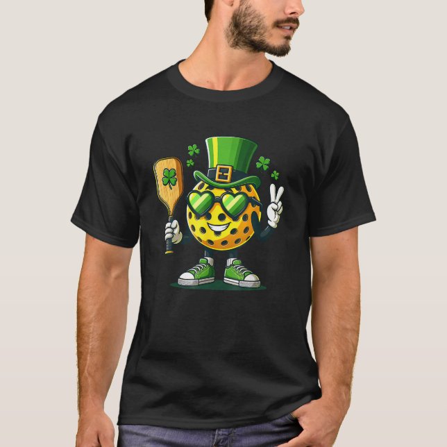 Funny St Patricks Day Lucky Pickleball Hat Irish S T-Shirt (Vorderseite)
