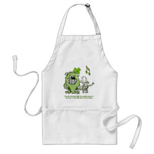 Funny St Patricks Day Monsters Cartoon Schürze