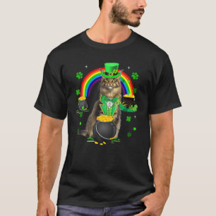Funny St. Patrick's Day Niedlich Cat Leprechaun Sh T-Shirt