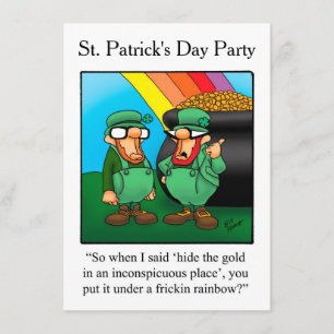 Funny St. Patrick's Day Party Einladungen
