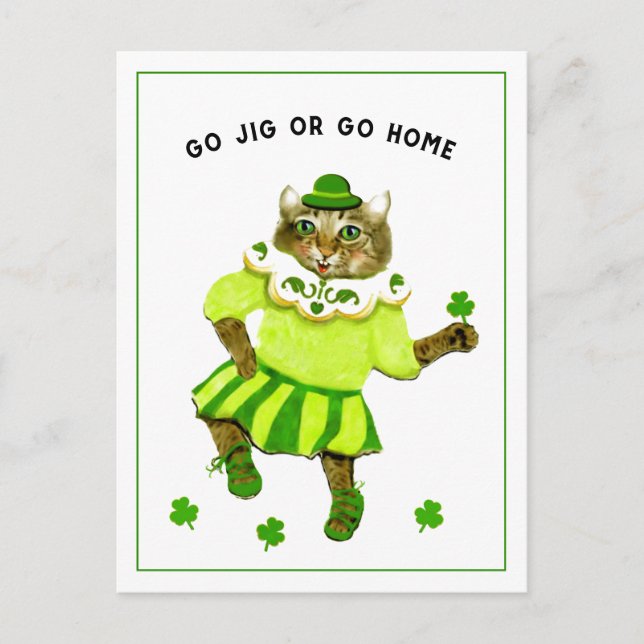 Funny St. Patrick's Day Postcard Postkarte (Vorderseite)