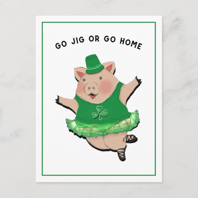 Funny St. Patrick's Day Postcard Postkarte (Vorderseite)