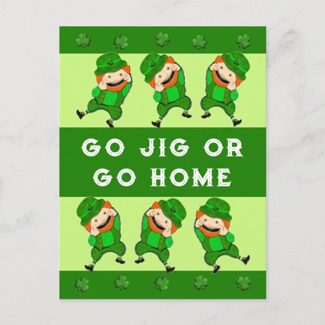 Funny St. Patrick's Day Postcards Postkarte (Vorderseite)
