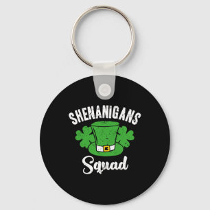 Funny St Patricks Day Shenanigans Squad Irish Sham Schlüsselanhänger