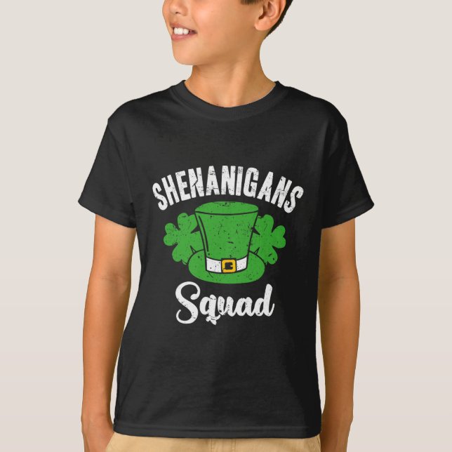 Funny St Patricks Day Shenanigans Squad Irish Sham T-Shirt (Vorderseite)