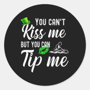 Funny St Patricks Day T-Shirt Magier Männer Frauen Runder Aufkleber