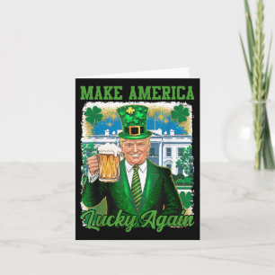 Funny St Patricks Day Trump White House Irish Beer Karte