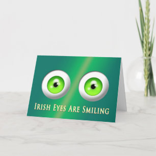 FUNNY ST. PATRICK'S GREETING - IRISCHE AUGEN KARTE