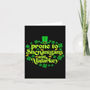 Funny St Patricks Tag angespornt zu Shenanigans un Karte