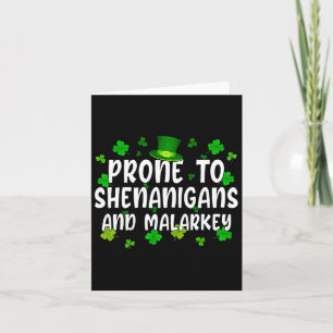 Funny St Patricks Tag angespornt zu Shenanigans un Karte
