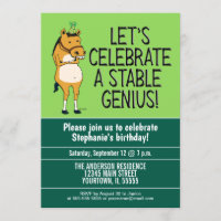 Funny Stable Genius Pferd Geburtstagsparty